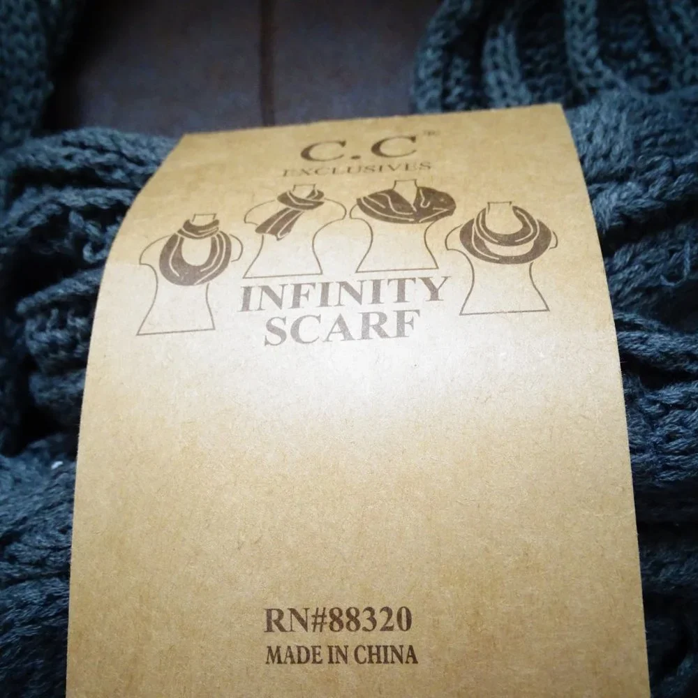 Infinity Grey Scarf - Picture 2 of 3